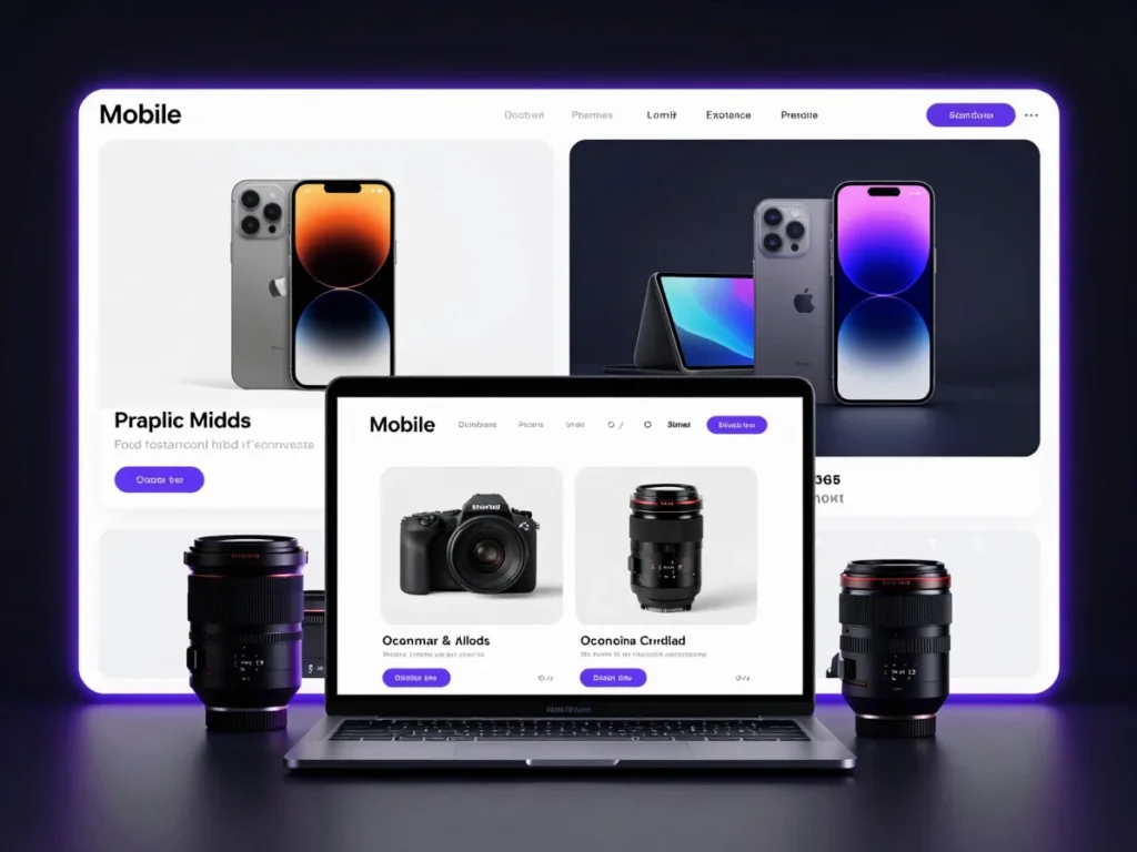 Web design and development UI UX dasboard for Mark Depth Digital service page.