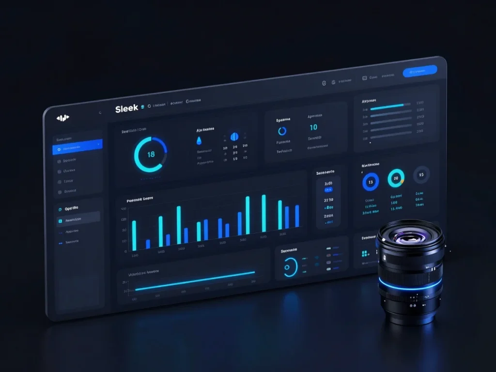 Digital marketing research and strategy analytics dashboard display by mark depth digital