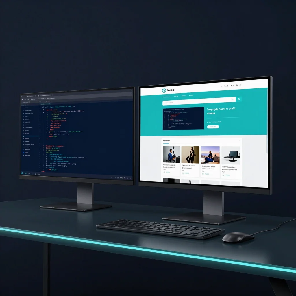 Desktop setup showing a computer